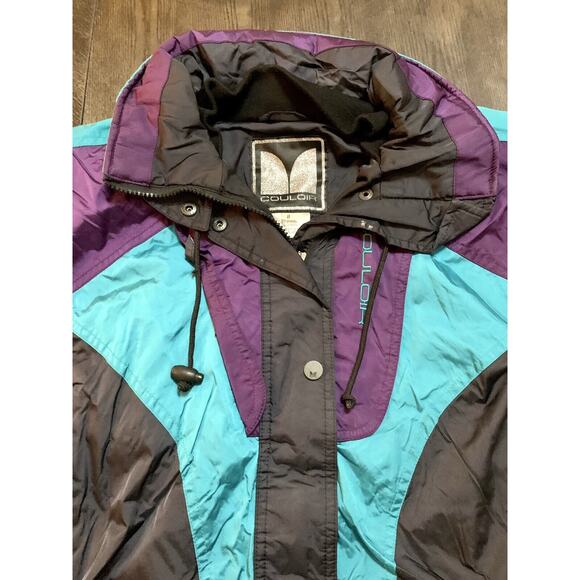 Vtg Couloir Ski Coat Jacket Fabric Entrant GII Insulated Full Zip Sz M Womens 8 - Picture 5 of 11